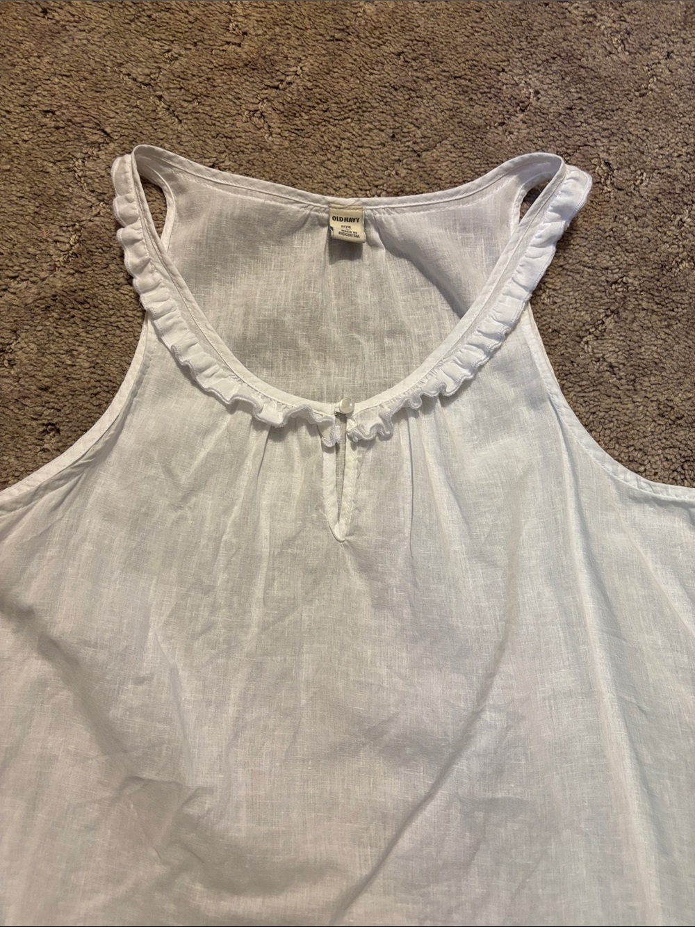 Old Navy White Tank Blouse - Picture 2 of 5